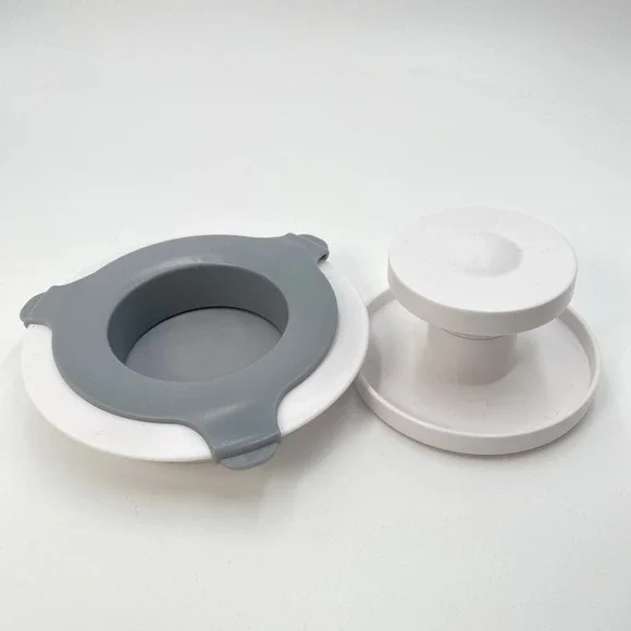 Pampered Chef Burger and Slider Press White Gray 3 Piece Patty Maker 1174 - Picture 2 of 7